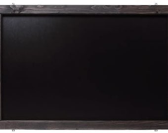 Weatherproof outdoor chalkboard wall board with wooden frame in country house style in various sizes - black