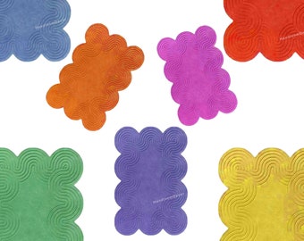 Hand Tufted Scalloped Rug Bohemian Home Decor Tufted Carpet Scallop Rug Fathers Day Gift Living Room/Bedroom/Dining Room/Kitchen Decor Rug