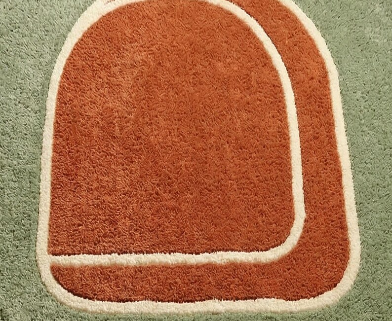 Round Arch Rug Hand Tufted Wool Arch Rug, Green Terracotta Round Living Room Carpet - Etsy