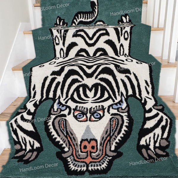 Stair runner rug Tibetan wool rug Tiger rug Designer rug Woolen carpet rugs  Decorative rug Customize wool rug 2x3 3x5 4X6 5X8 kids rug