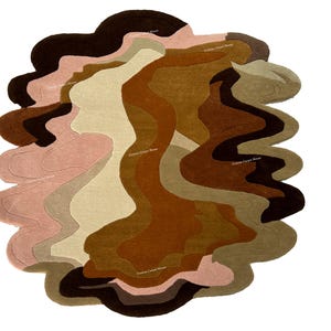 Teppich mit unregelmäßiger Form, mehrfarbiger Teppich, Wohnzimmerteppich, Esszimmerteppich, individueller Teppich, 4x6, 5x8, 9x12 Fuß