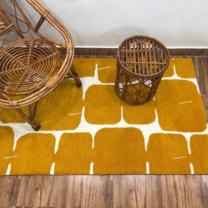 Modern Style yellow white Handmade Hand Knotted Hand Tufted Large Area Rug 100% New Zealand Woolen Rug for any Room 4x6,5x7,6x9,5x8 Feet