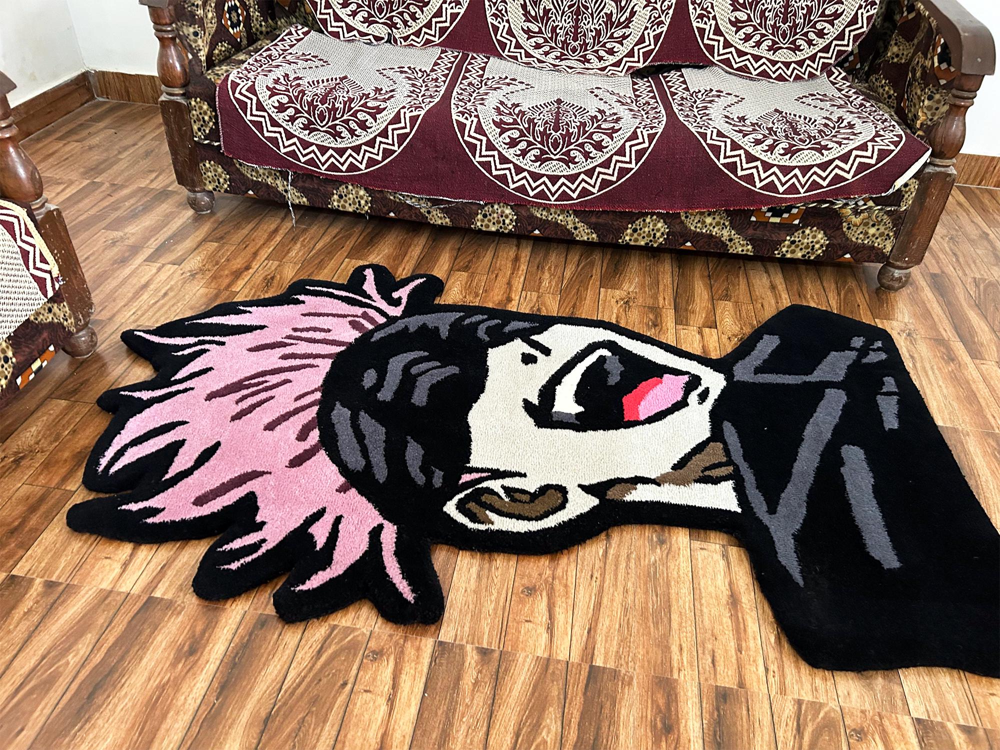 Satoru Gojo Wool Rug: Anime Hand-tufted Kids Room Decor - Etsy