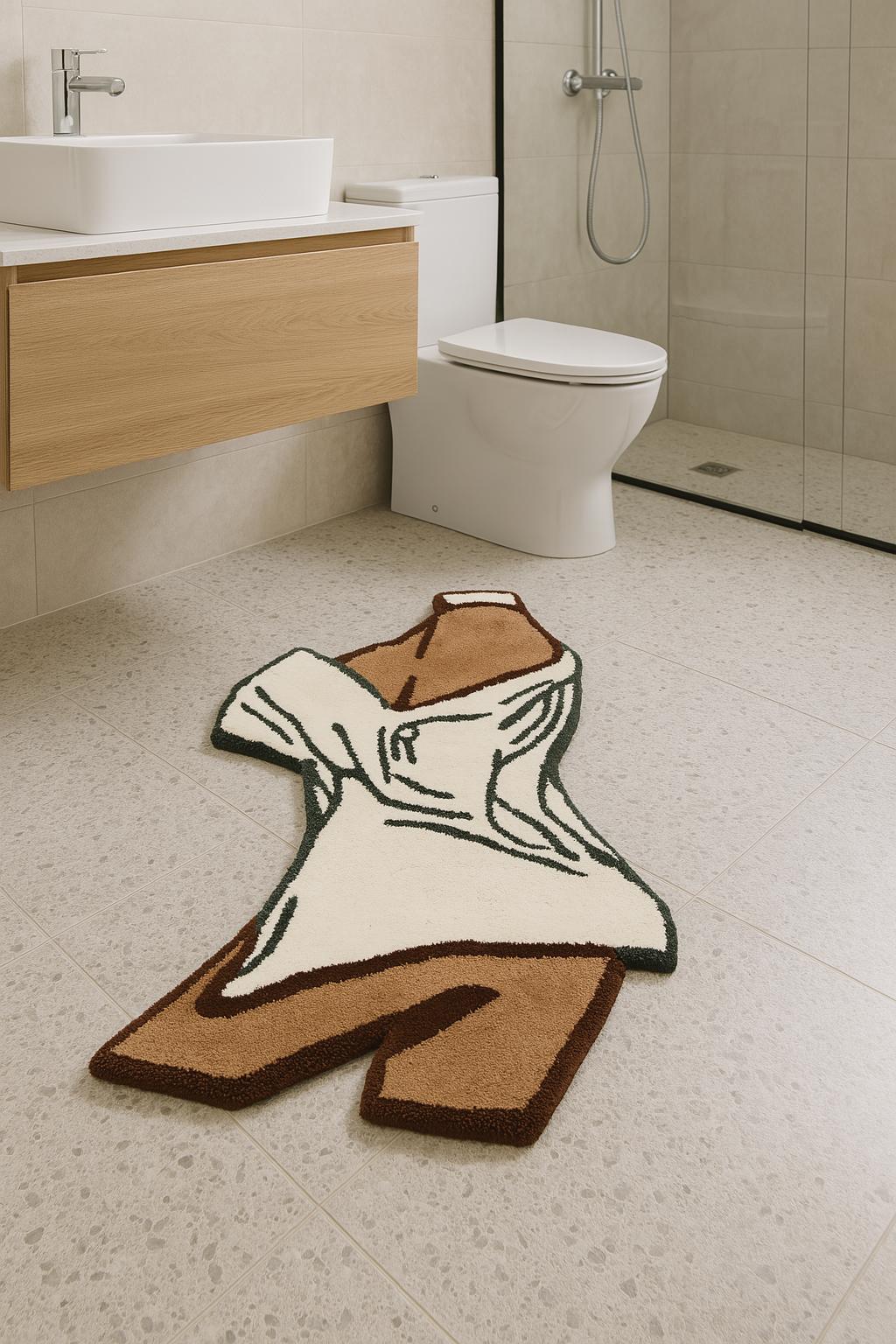 Body Rug Hand-tufted Wool Woman Body Rug: Modern Home Decor - Etsy