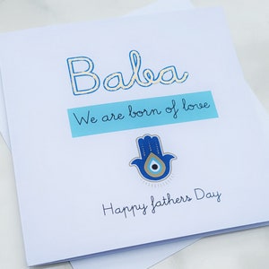 Tarjeta del Día del Padre, Tarjeta Baba, Diseño Turco, Nacimos del amor Rumi