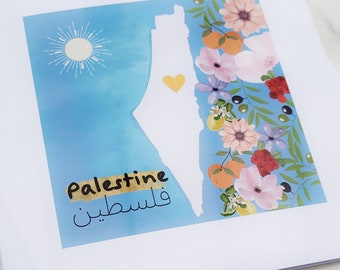 Palestine Card , Birthday Card, Arabic Card, Charity Card