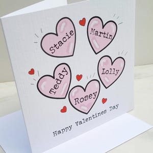 Biglietto di San Valentino personalizzato, biglietto di San Valentino di gruppo, biglietto di amici, biglietto di amicizia, biglietto di San Valentino di famiglia