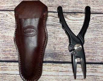Custom Hatch Plier sheath with larger belt loop and drain hole grommet