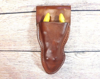 Bainha de couro para alicate Manley com presilha para cinto