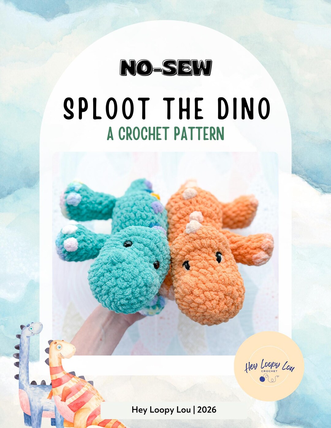 Sploot Pattern Dinosaur Crochet Pattern: Sploot (PDF Digital Download) - Etsy
