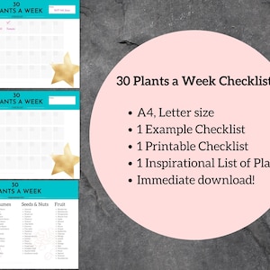 30 Plants a Week Checklist Plant Points Challenge I 30 Etsy 30 Plants a Week Checklist Plant Points Challenge I 30 Etsy