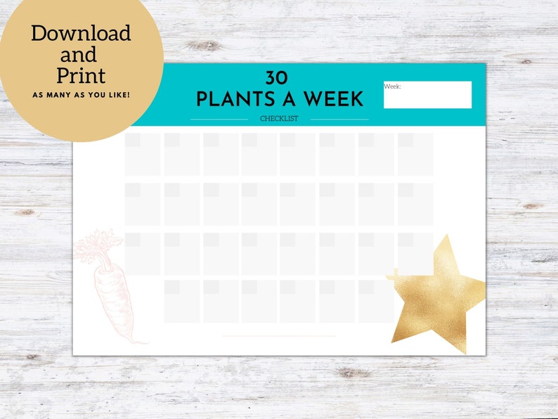 30 Plants a Week Checklist Plant Points Challenge I 30 Etsy 30 Plants a Week Checklist Plant Points Challenge I 30 Etsy