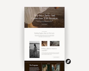 Serene Showit Website Template: Coaches, Mentors, Wellness (Digital Download)