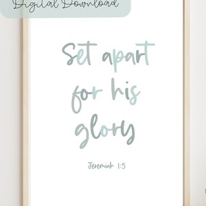 Nursery Bible Verse Nursery Scripture Wall Art Minimalist Christian Nursery Decor Crib Decor Christian Baby Room Jeremiah 1:5 image 2