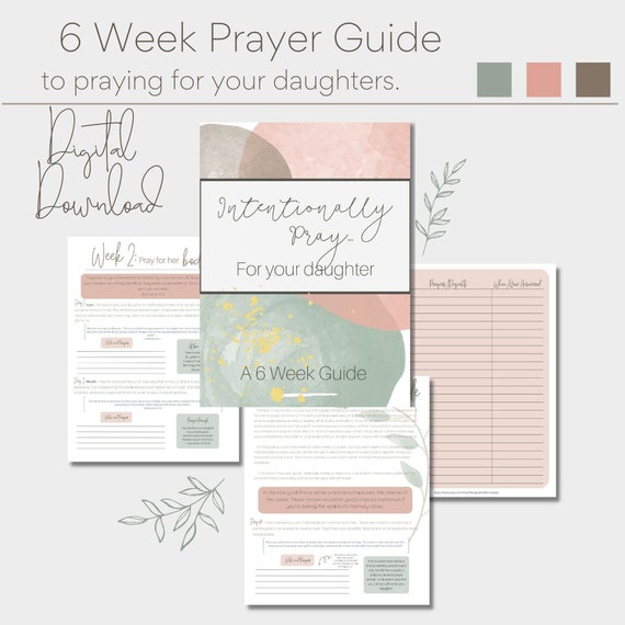 Praying for Daughters Prayer Guide | Prayer Guide | Printable Prayer Journal | Prayers for Daughters | Faith Based Journal | Prayer Template