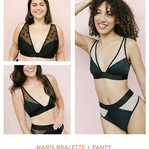 Maris Bralette And Panties DIY PDF Sewing Pattern by @Mmadalynne
