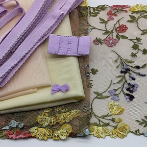 Bra Making Non Stretch Lace Kit Flower Power