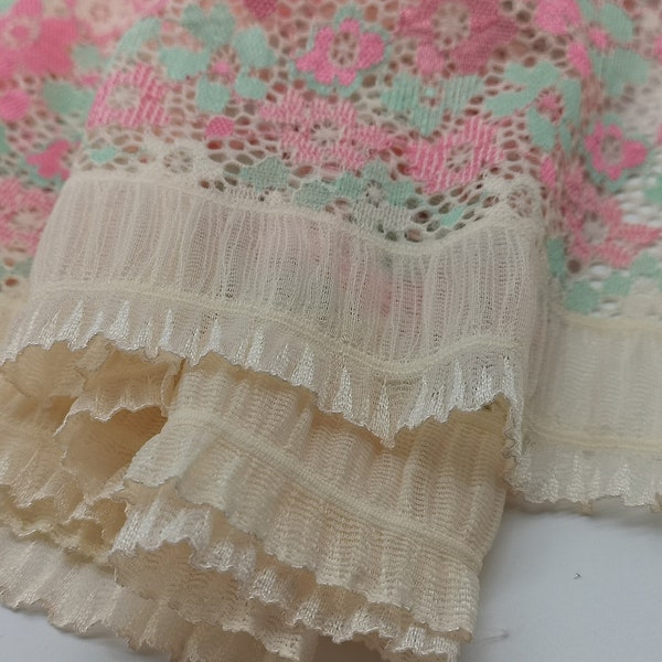 Stretch Lace 22cm Stretch Fabric Flower Spandex Nylon Lace Trim Romance