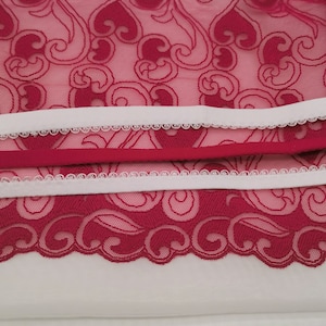 Bra Lingerie Making Non Stretch Lace Kit Queen of Hearts 23cm Wide