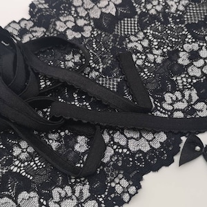 Knickers Lingerie Making Stretch Lace Kit SILVER FLOWERS