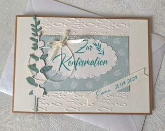 Karte zur Konfirmation · Karte zur Konfirmation Mädchen