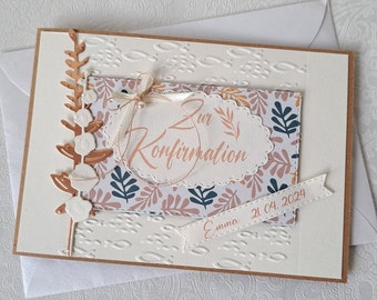 Karte zur Konfirmation · Karte zur Konfirmation Mädchen