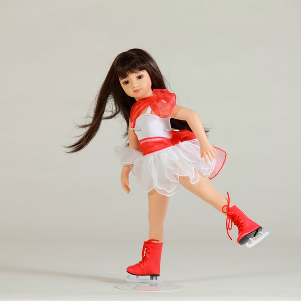 Ice skating doll outfit for 18 inch and  20 inch dolls designed by Maru and Friends