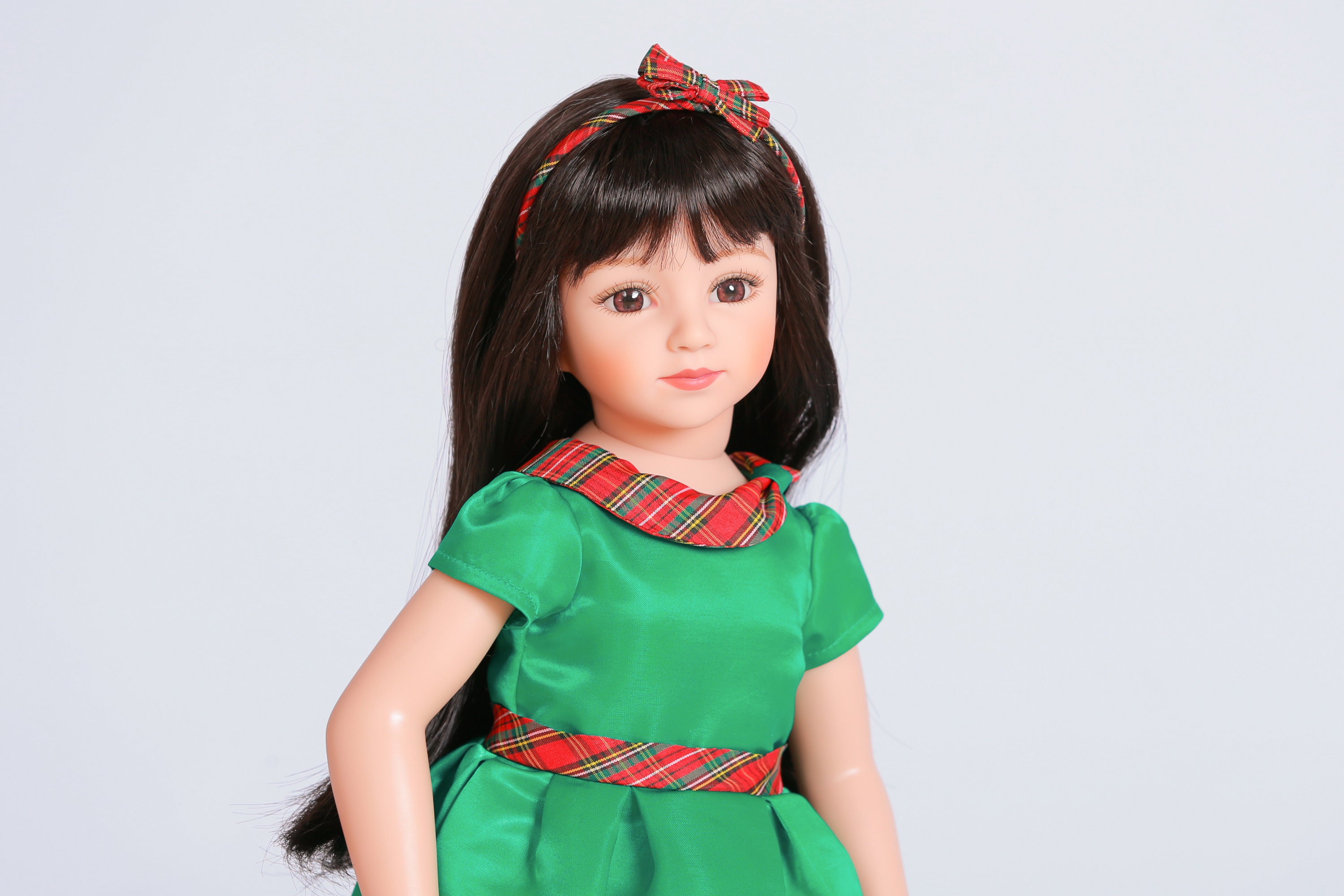 Green & Red Dress for 20 inch dolls, designed by Maru and Friends