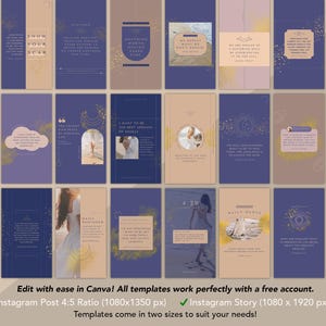 Healing Quotes Editable Canva Templates: 50 Confidence & Self Growth Quotes for Instagram Facebook (Instant Download) image 3