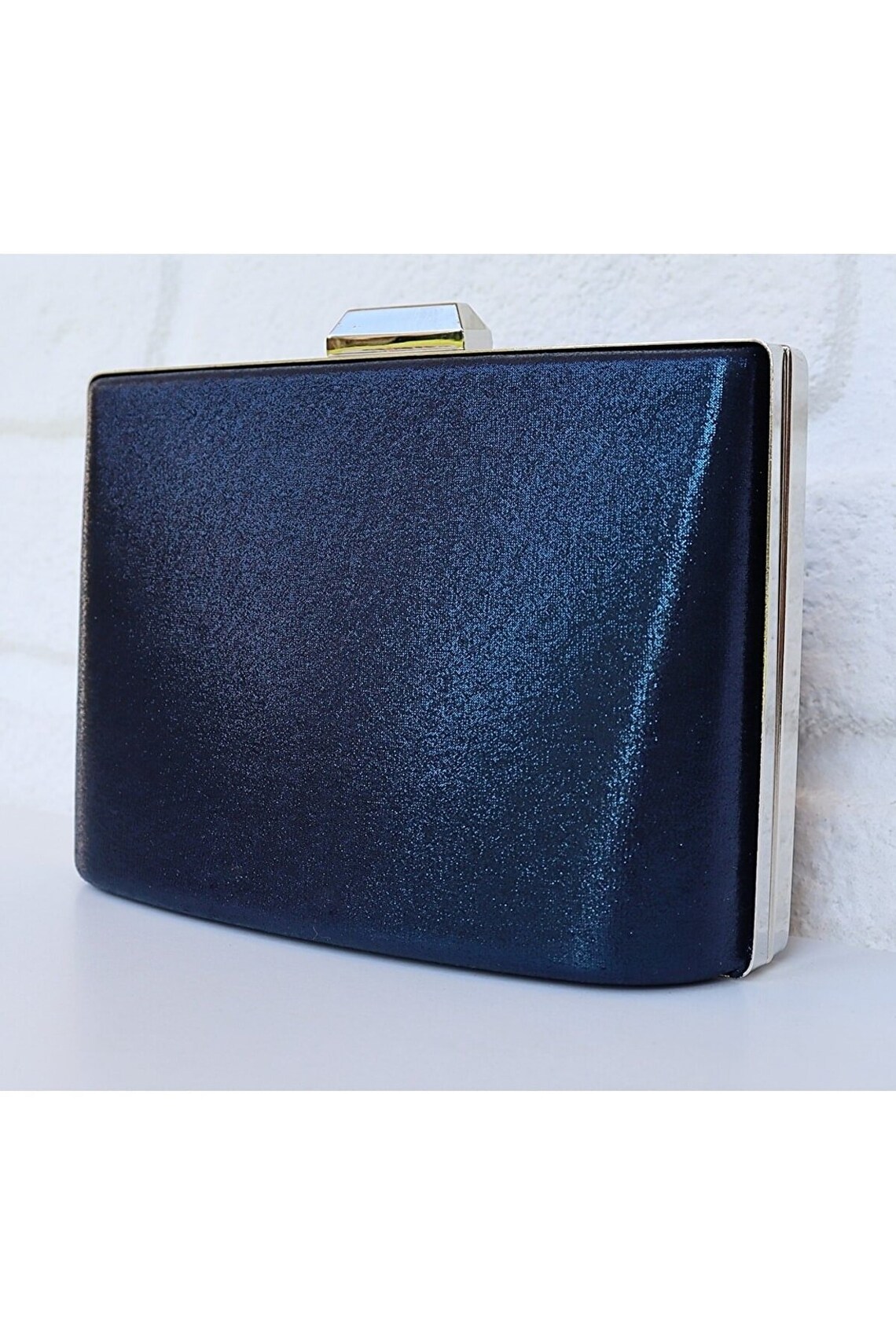 Navy Evening Bag Navy Clutch Bag Leather Clutch Bag Etsy