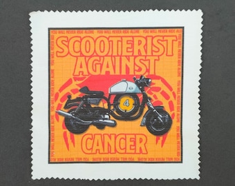 scooterist against cancer patch