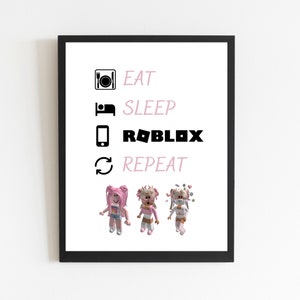 Cute Roblox Girl Wallpaper Custom Poster Print Wall Decor