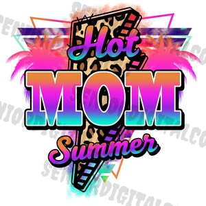 Hot Mom Summer Lightning leopard Png,Retro Sublimation,Summer,Beach Designs,Sublimation files,Sublimation Png,Designs Downloads, PNG Clipart