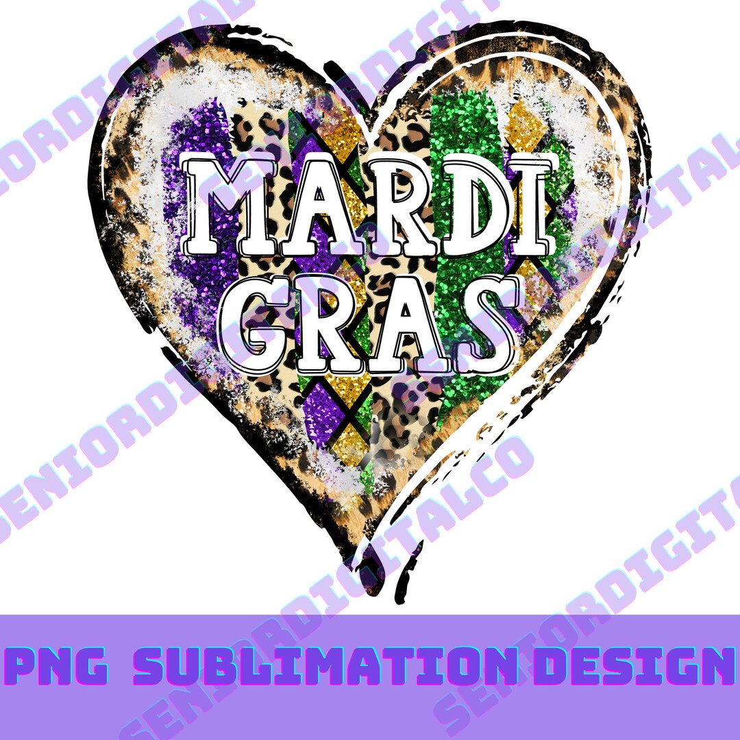 mardi gras heart shirt