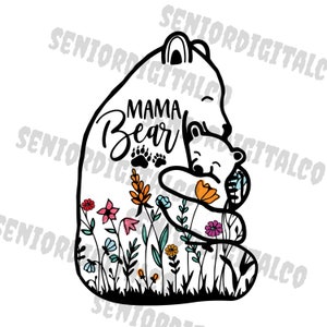 Mama Bär Png, Mama Baby Bär, Mama Bär Png, Bär Mama Png, Sublimation PNG, Designs Downloads, PNG Clipart