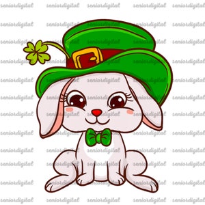 Cute Irish Funny St Patrick Day PNG For Rabbit Lover Long Sleeve  ,Sublimation PNG, Designs Downloads, PNG Clipart
