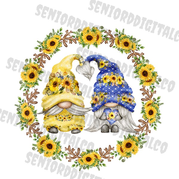 Sunflower Gnomes Png, Png graphics,Sublimation graphics, summer gnomes, gnome decal, ,Sublimation PNG, Designs Downloads, PNG Clipart