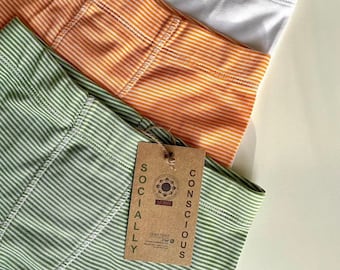 Kinder-Boxershorts 3-teilig, blaue Jungenunterwäsche aus Bio-Baumwolle, bequeme Slips und Tanktop, nachhaltige Unterwäsche OEKO-TEX 2-12 Jahre