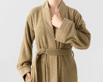 Luxury Cotton Bathrobe, Soft Terry Cotton Robe, Unisex Thick Towel Bathrobe, Turkish Plus 100% Cotton Robe