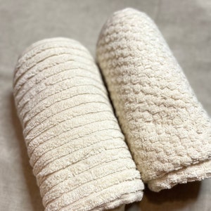 Natural Soft Hand Towels, 100% Undyed Cotton Bath Towel, Hand Loomed Turkish Cotton Towel, Heavy Towel 50x90cm