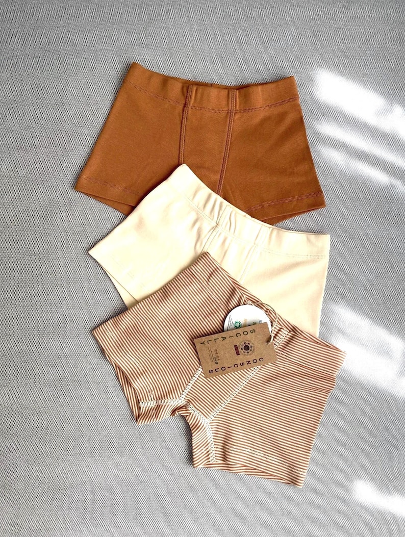 Ekologisk bomull för barnunderkläder, Bekväma barntrosor, Hudvänliga mjuka underkläder, Set med 3, Barnunderkläder från OEKO-TEX Ren bomull Boy Underwear