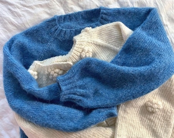 Hand Knit Mohair Sweater, Women's Wool Jumper, Chunky Mohair Sweater