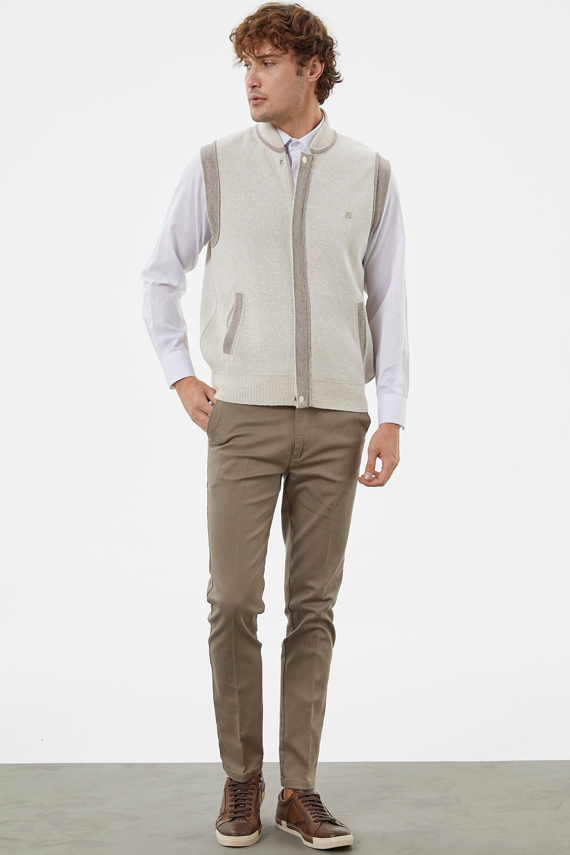 Wool Sweater Vest for Men's, Chunky Vest Jacket With Zipper, Elegant ...