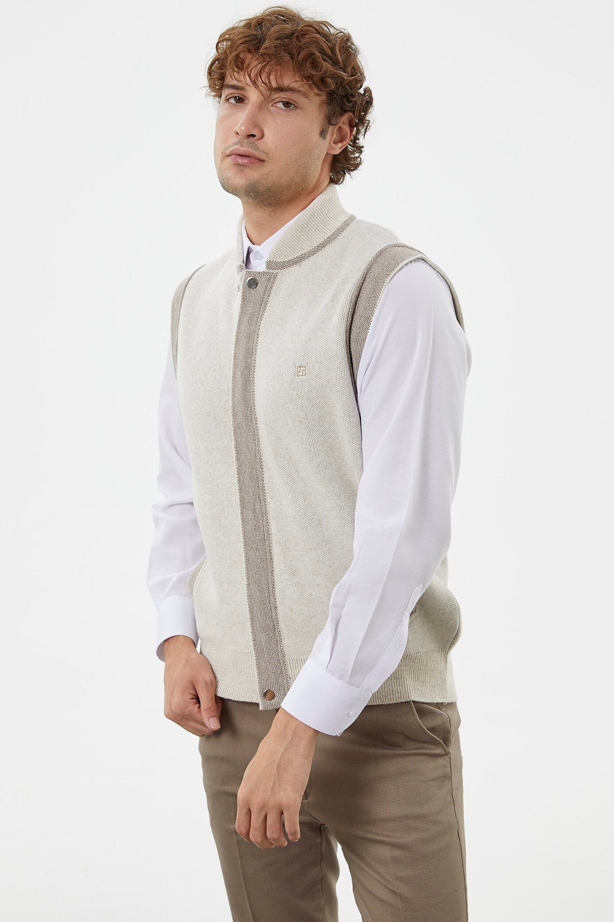 Wool Sweater Vest for Men's, Chunky Vest Jacket With Zipper, Elegant ...
