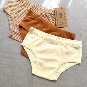 Ekologisk bomull för barnunderkläder, Bekväma barntrosor, Hudvänliga mjuka underkläder, Set med 3, Barnunderkläder från OEKO-TEX Ren bomull Girl Underwear