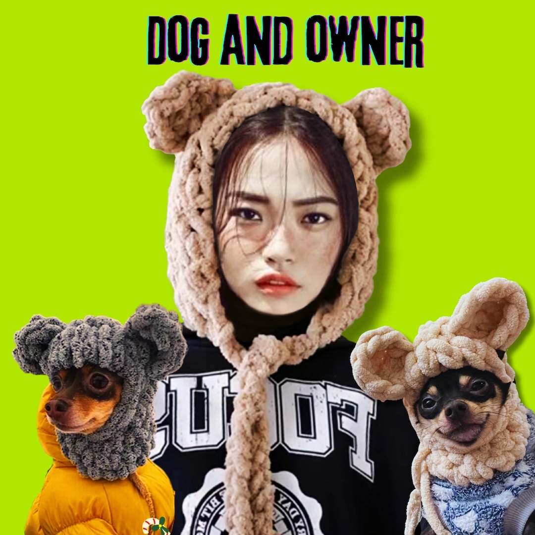 Dog and Owner Winter Hats Set Matching Outfits Dog and Owner Etsy