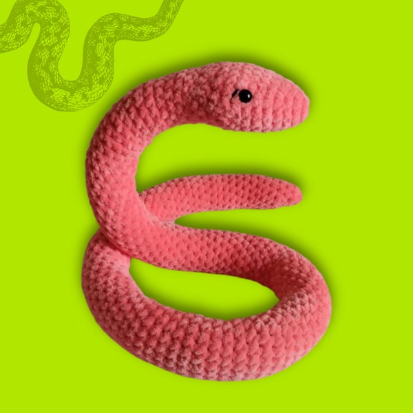 Süße und sichere Plüschschlange, perfekt zum Verschenken, großes rosa Schlangenplüschtier für Kinder und Erwachsene
