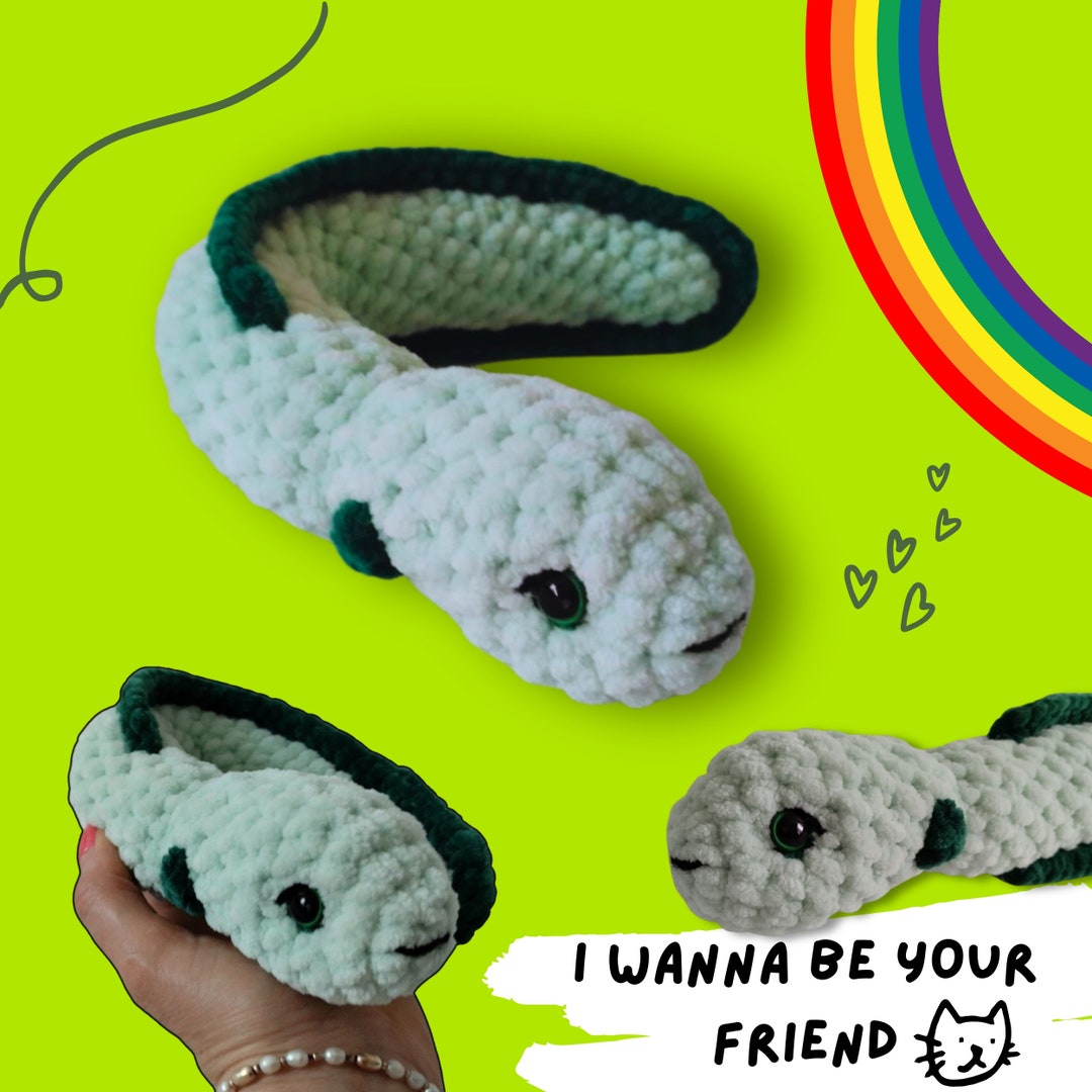 Eel Plush Stuffed Animal Eel, Crochet Toys, Cute and Safe Eel Plush