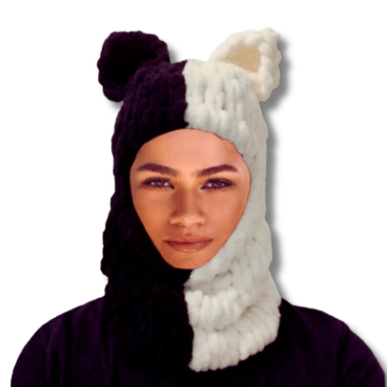 Colored Balaclavas Twocolor Balaclava Balaclava With Ears Etsy