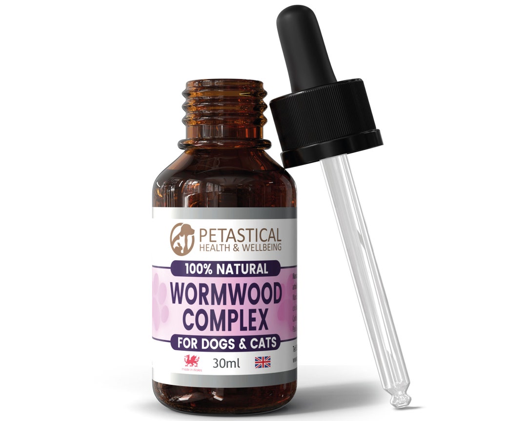 Petastical Wormwood for Dogs, Natural Dog Wormer, Cat Wormer Liquid